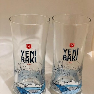 New Raki Istanbul Bosphorus View Theme Raki Glass 6 pieces