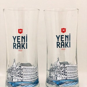 New Raki Kadikoy Theme Raki Glass 6 pieces