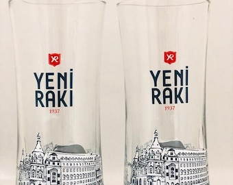 New Raki Kadikoy Theme Raki Glass 6 pieces