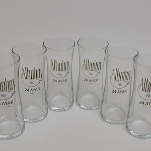 Altinbas Raki 24 Ayar Theme Glass 6 pieces