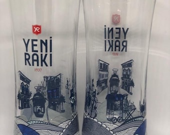 New Raki Istanbul Taksim Square Theme Raki Glass 6 pieces