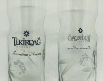 Tekirdag Raki Roasted Anise Theme Glass 6 pieces