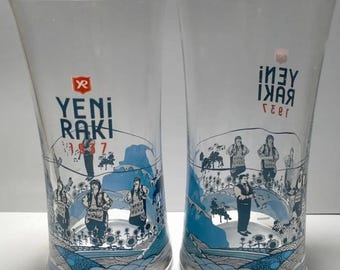 New Raki Trakya City Theme Glass 6 pieces