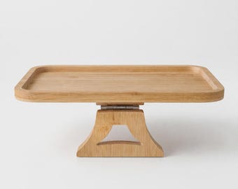 Large Bamboo Rectangular Sofa Armrest Tray - Wooden Couch Arm Clip-On Table, Serving Tray 15x10 inches (38x26 cm), Living Room Decor