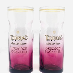 Tekirdag Raki Okuzgozu Bogazkere Theme Raki Glass 6 pieces