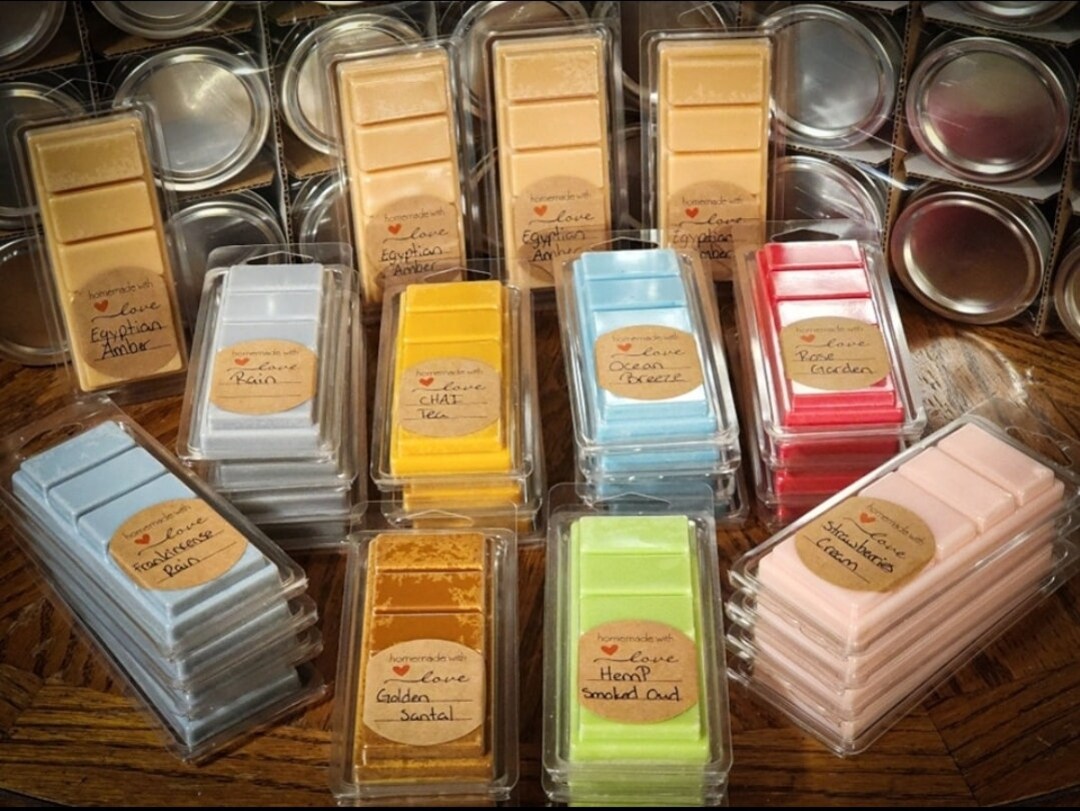Frosted Wax Melt Snap Bar / Clamshell 5 Cells Soy Wax. Etsy