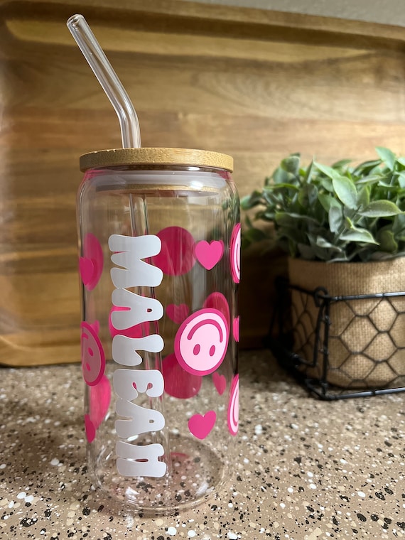 Hearts Glass Cup, Beer Glass Can, Glass Coffee Cup, Soda Glass Can, Glass  Can, Iced Coffee Glass, Aesthetic Glass Beer Can, Beer Glass Cup