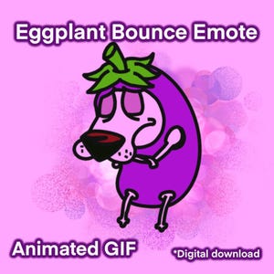 Eggplant Bounce EMOTE GIF
