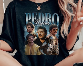 Vintage Pedro Pascal in 90's/Y2K Style tribute Tshirt, narcos, massive talent, pedro pascal meme, mandalorian, daddy pedro, Gift for her