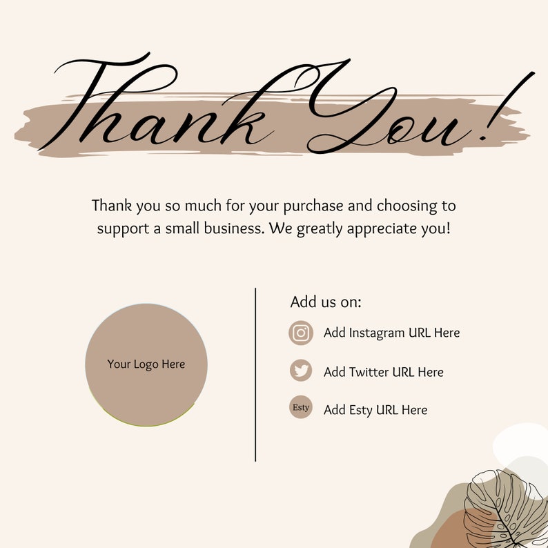 Editable Thank You Cards Printable Thank You Cards Edit in - Etsy
