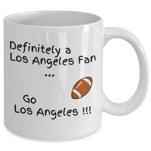 Los Angeles football, fan mug, gift ideas for Los Angeles fan, Los Angeles d coffee cup