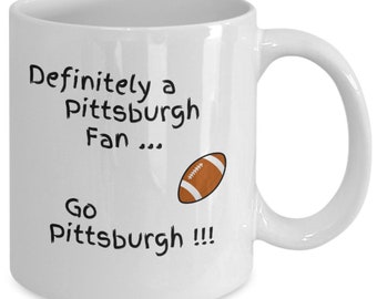 Pittsburgh football, fan mug, gift ideas for Pittsburgh fan, Pittsburgh coffee cup