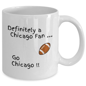 Chicago football, fan mug, gift ideas for Chicago fan, Chicago coffee cup