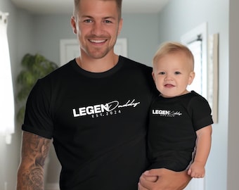 Legendaddy T-Shirt Personalized | Christmas Gift Partner Look Gift Birthday Birth Children | Father's Day | Father Shirt | Gift Idea