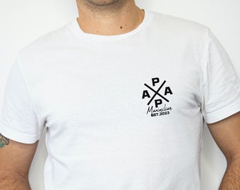 Papa Geschenk Shirt | Personalisiertes T-Shirt mit Namen & Jahr | Dad Shirt Vatertags Geschenk Papa Geburtstagsgeschenk Vater