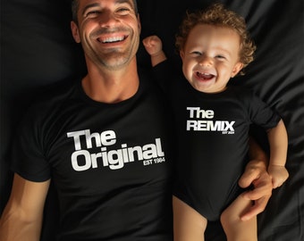 The Original The Remix | Birthday Shirt Father's Day Gift Birth Children Personalized T-shirt