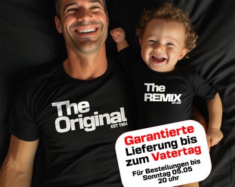 The Original The Remix | Geburtstagsshirt Vatertag Geschenk Geburt Kinder Personalisiert T-shirt