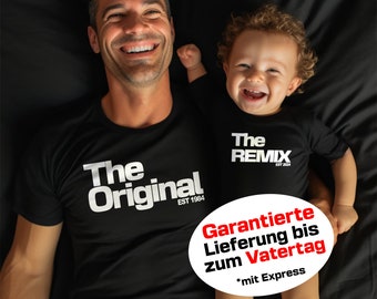 The Original The Remix | Geburtstagsshirt Vatertag Geschenk Geburt Kinder Personalisiert T-shirt