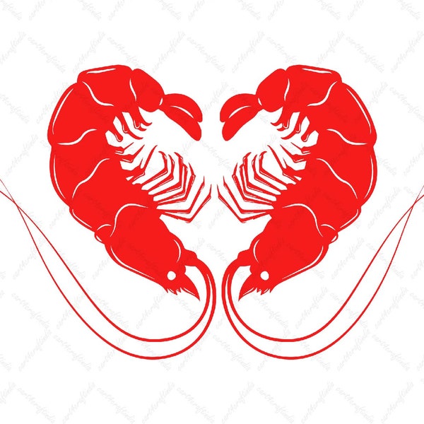 Shrimps in Love Svg, Funny Valentine Svg, Valentine Gift, Instant Download