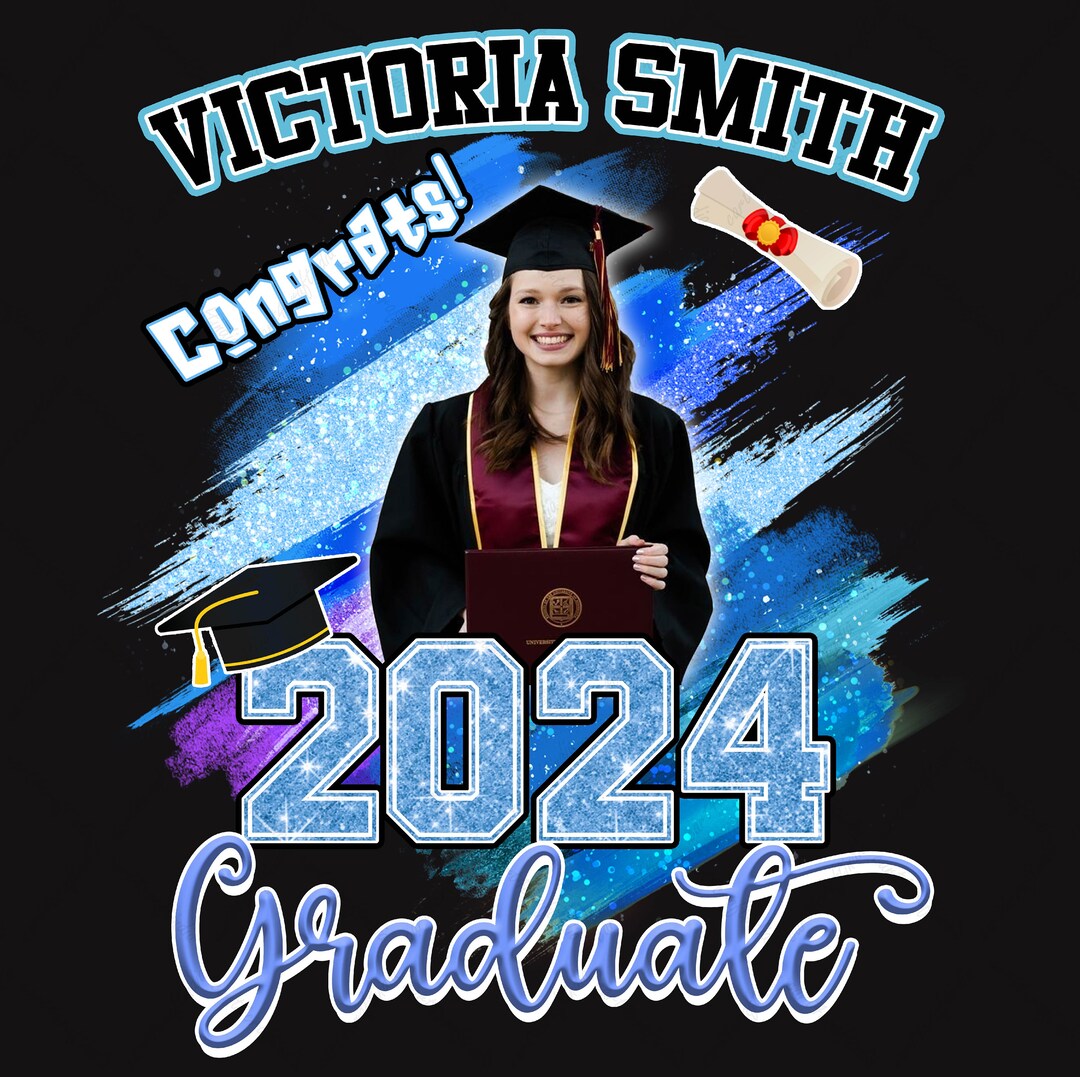 6 Canva Templates for Class of 2024 Graduation Shirts, Personalized ...