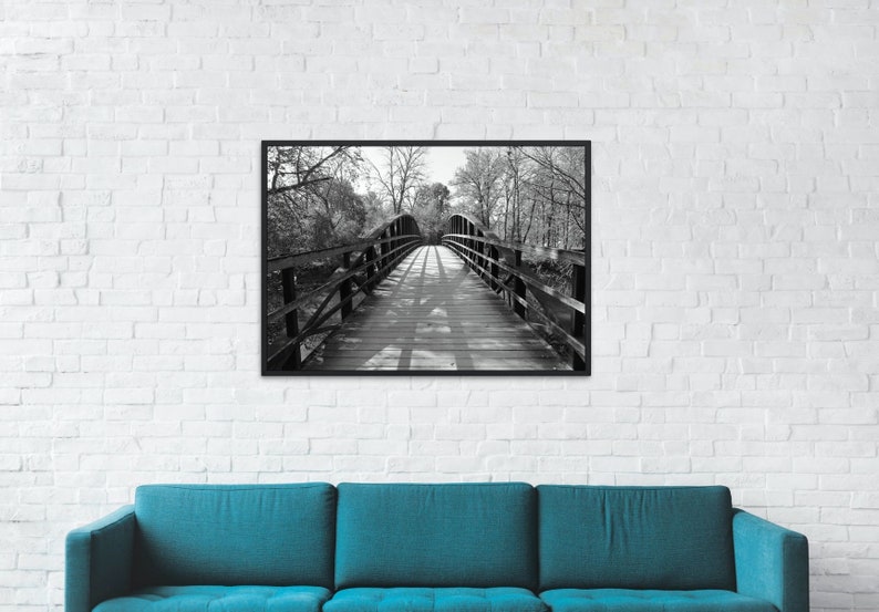 Bridge Black and White Printable Wall Art - Etsy