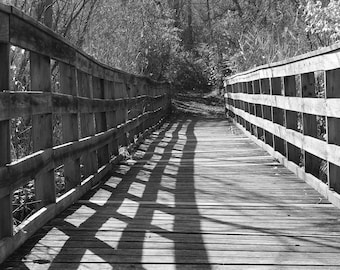 Black and white bridge printable wall art