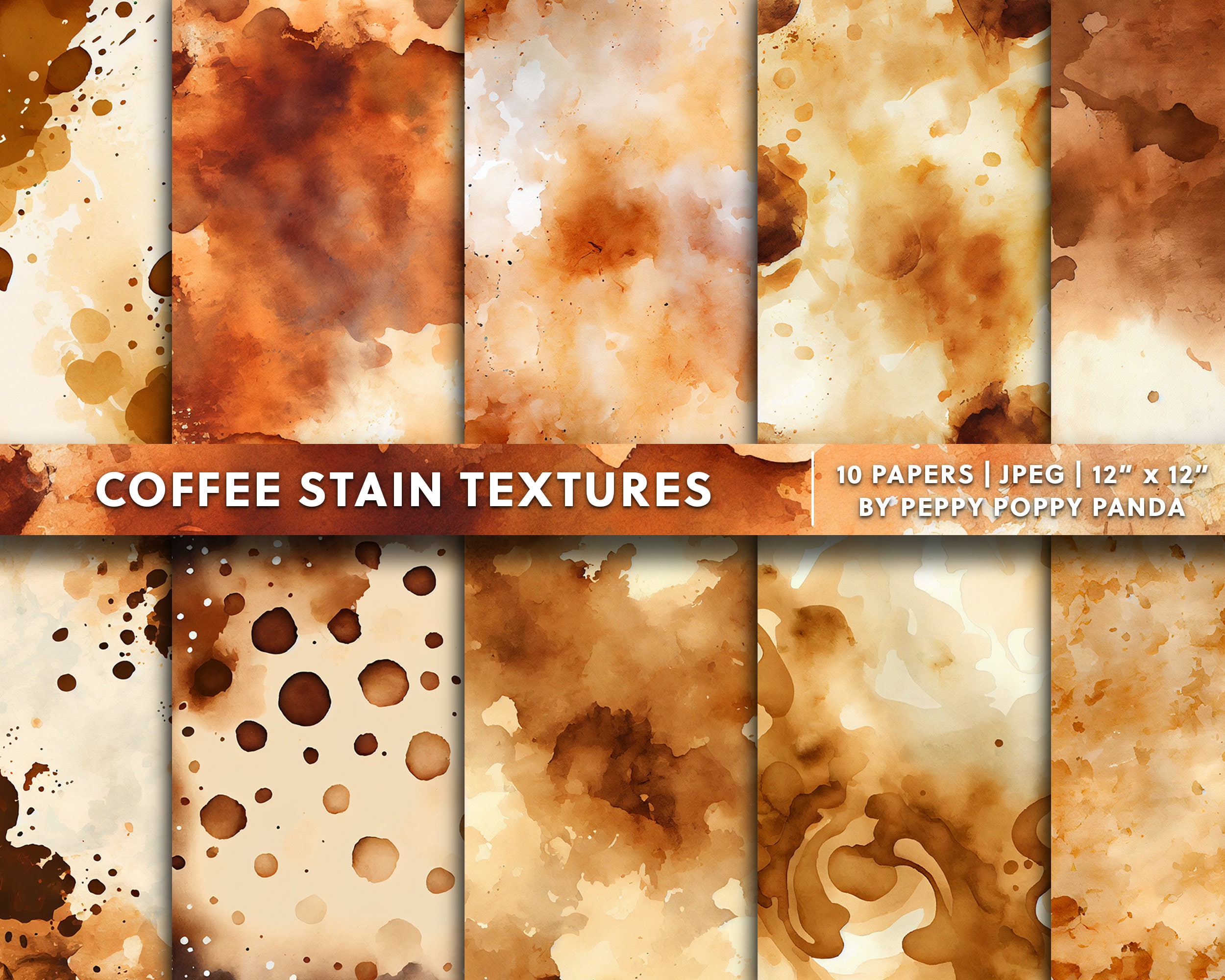 coffee-stain-texture-stained-effect-digital-paper-rustic-etsy