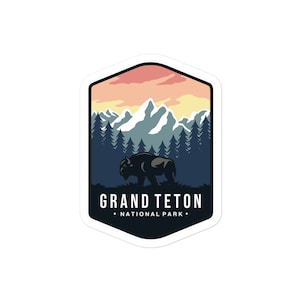 Grand Teton National Park – blasenfreie Aufkleber