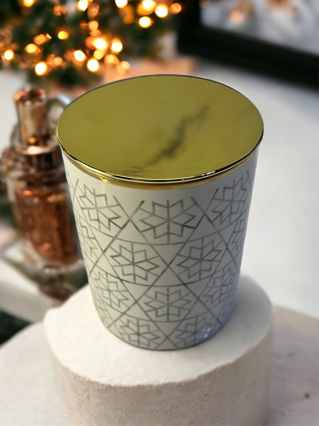 16oz Christmas Gold Candle Etsy
