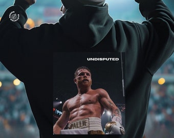 Canelo Alvarez Boxing Hoodie, Undisputed Boxing Champion, Cinco De Mayo Boxing, Gym Boxing Sportswear, Boxing Fan Gifts, Vintage Streetwear