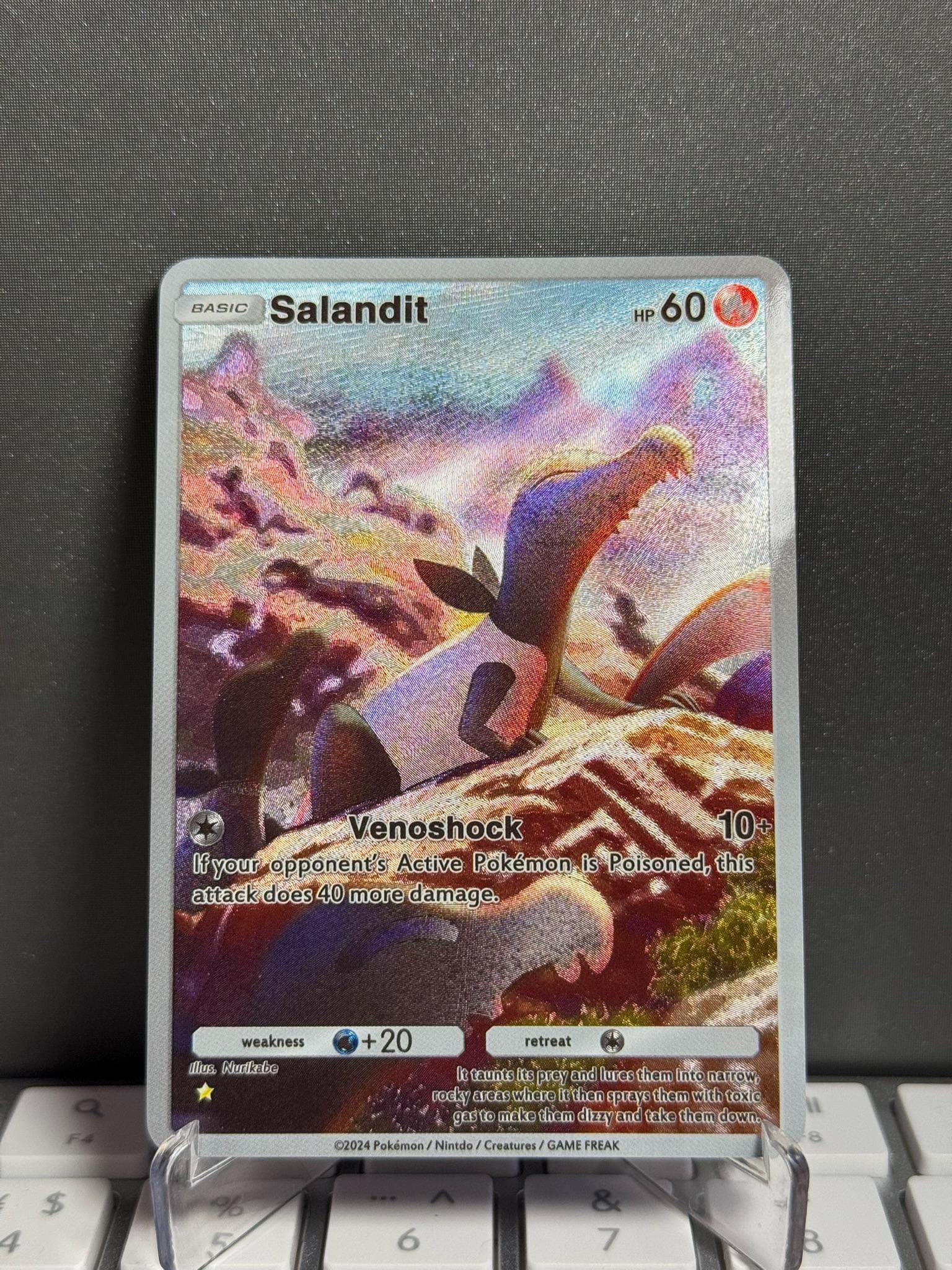 salandit pokemon card - 023/142 - Stellar Crown SATOSHI NAKAI Pokemon TCG - SM12a -