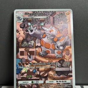 pokemon card rhyperior Rhyperior 67/147 Burning Shadows Holo Rare Pokemon Card NM main image 0