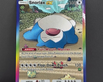 Pokemon Cards Snorlax Ex Set Full Art - Etsy