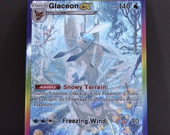 Custom TCG Pocket #11 [ENG] Glaceon ex - Textured Shinning