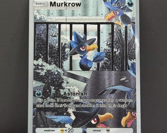 Murkrow A4 178 / Wisdom of Sea and Sky / Pokemon Tcg Quality Custom Card -  Etsy