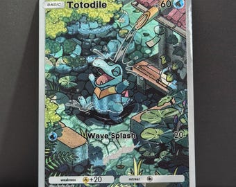 Custom TCG Pocket #20 [ENG] Totodile - Textured Shinning