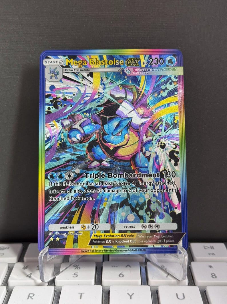 Custom TCG Pocket #30 [ENG] Mega Blastoise Ex - Textured Shinning - Etsy