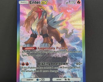 how much is a entei pokemon card worth Amazon.com: Pokemon - Entei-GX - 10/73
