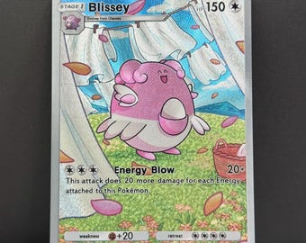 Blissey A4 185 / Wisdom of Sea and Sky / Pokemon Tcg Quality Custom Card -  Etsy