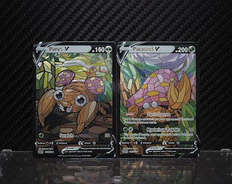Proxy Cards - Lot of 2 in Cathedral glass style - Textured Holographic English
