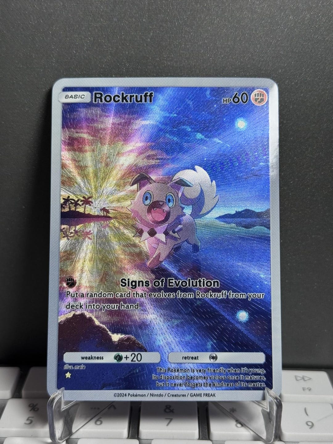Custom TCG Pocket #16 [ENG] Rockruff - Textured Shinning - Etsy