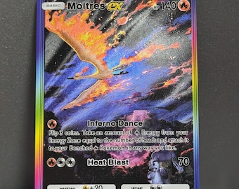Custom TCG Pocket #3 [ENG] Moltres ex - Textured Shinning