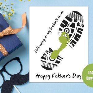 Father&#39;s Day Footprint Craft, Father&#39;s Day Footprint Art, Father&#39;s Day Printable, Father&#39;s Day Craft, Father&#39;s Day Keepsake, Gift For Dad