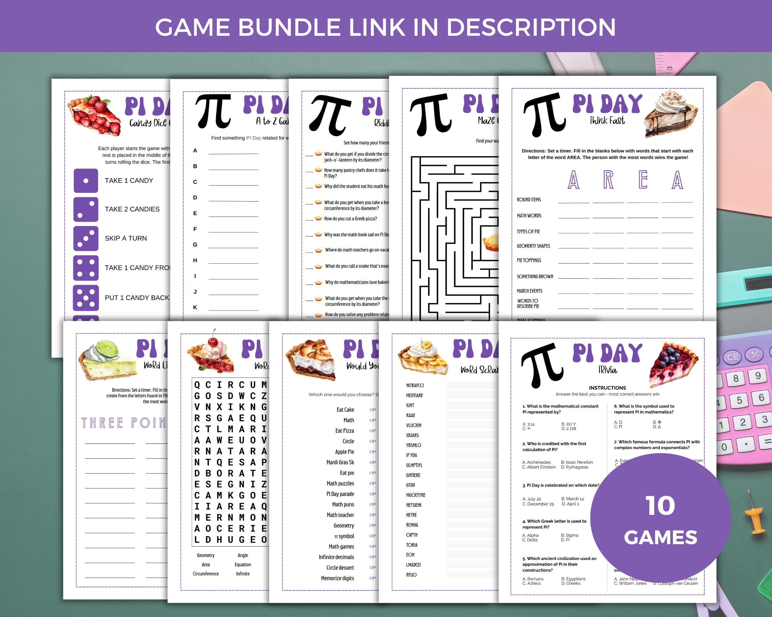 Pi Day Riddle Me This, Printable Pi Day Math Jokes Activity, Pi Day ...