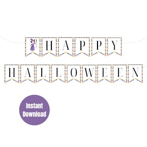 Printable Halloween Banner, Halloween Garland, Halloween Bunting, Halloween Party, Halloween Décor, Halloween Celebration, Halloween Pennant