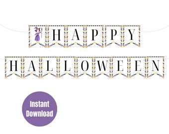 Printable Halloween Banner, Halloween Garland, Halloween Bunting, Halloween Party, Halloween Décor, Halloween Celebration, Halloween Pennant