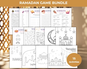 Ramadan Activity Bundle, Printable Ramadan Activities For Kids, EID Activities, Ramadan Coloring Pages, Ramadan Activity Book, Ramadan Kids