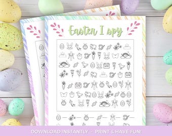 Ostern iSpy Spiel zum Ausdrucken, Ostern Look and Findes Spiel, Osterparty, Oster Party Spiele, Ostern Aktivität, Ostern Look und Findes Spiel