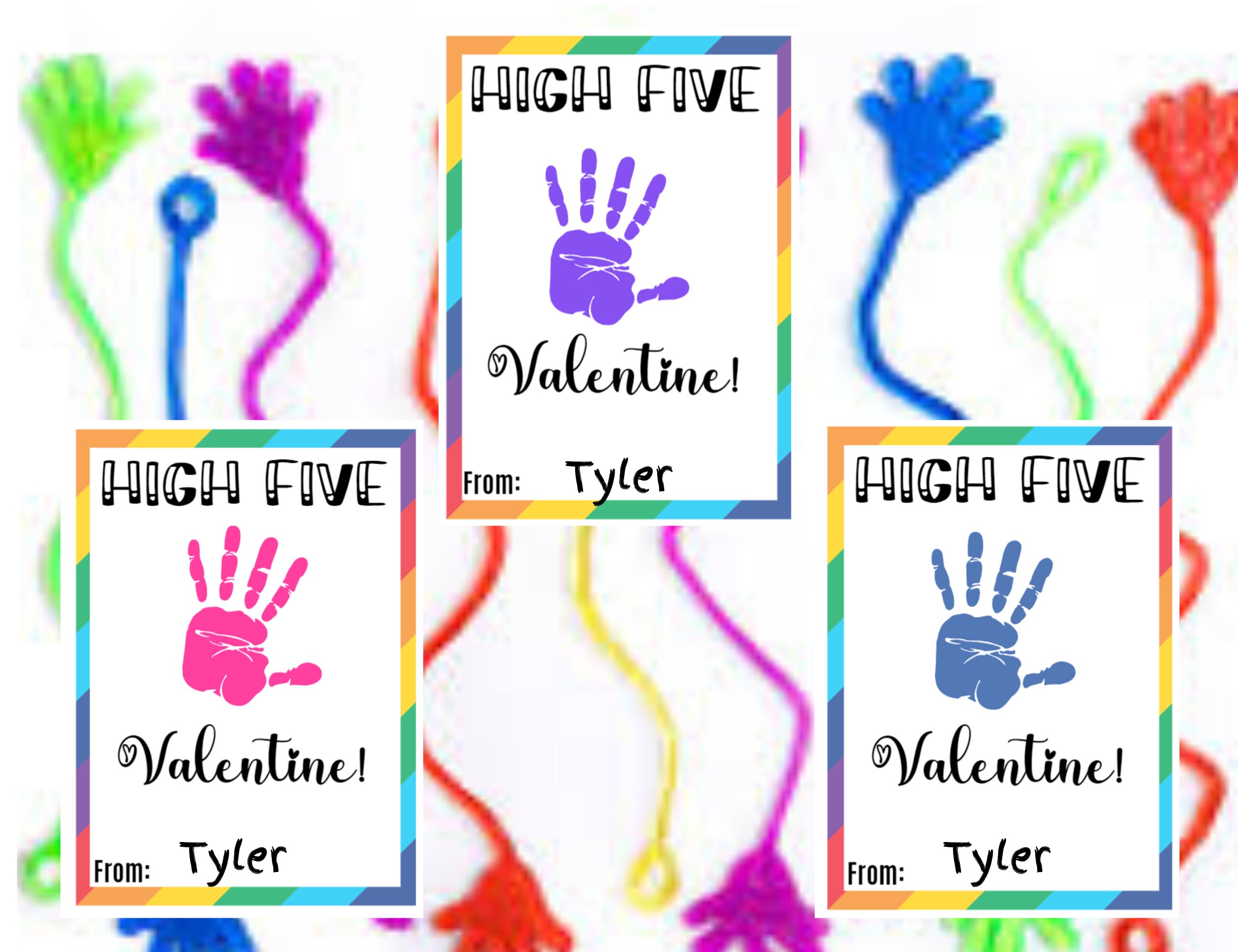Printable Sticky Hand Valentine Cards High Five Valentine Kids Printable Sticky Hand Valentine Cards High Five Valentine Kids