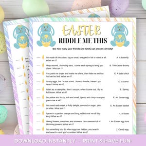 Easter Riddles Game Printable, Easter Jokes Activity, Easter Party, Easter Party Games, Easter Activity, Easter Icebreaker, Jokes For Kids